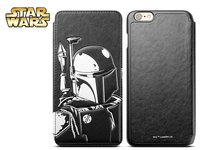 iPhone 6 Plus / 6s Plus Star Wars - Boba Fett Leather Flip Case