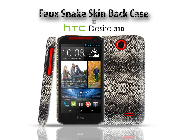 HTC Desire 310 Faux Snake Skin Back Case