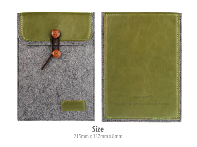 Universal Leather Case with buttons for iPad Mini / 8 inch Tablets