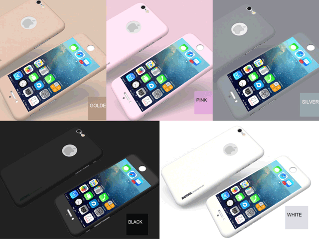 REMAX 0.3mm 360° Slim case with Tempered Glass for iPhone 6
