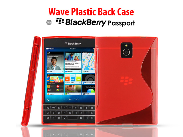 BlackBerry Passport Wave Plastic Back Case