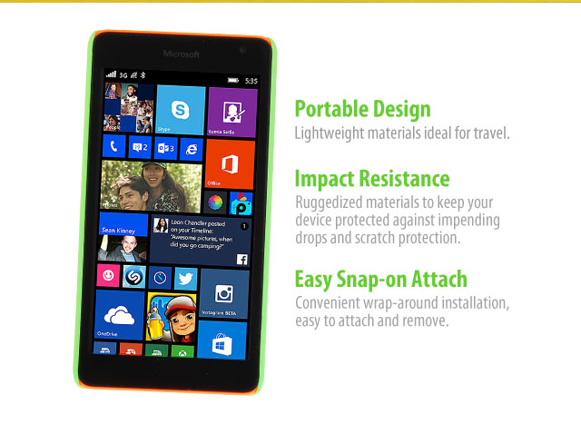 Microsoft Lumia 535 Dual SIM Rubberized Back Hard Case