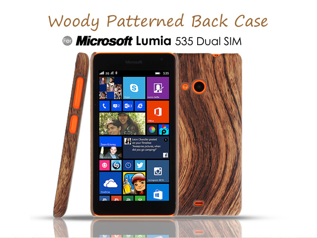 Microsoft Lumia 535 Dual SIM Woody Patterned Back Case