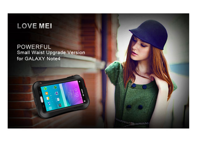 LOVE MEI Samsung Galaxy Note 4 Powerful Small Waist Upgrade Version Case