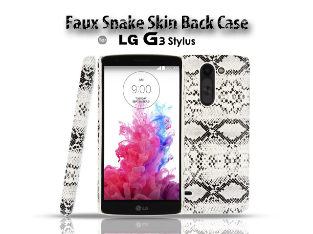 LG G3 Stylus Faux Snake Skin Back Case