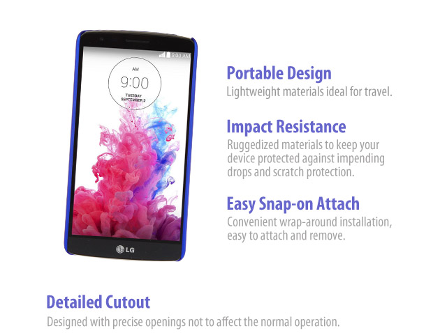 LG G3 Stylus Rubberized Back Hard Case