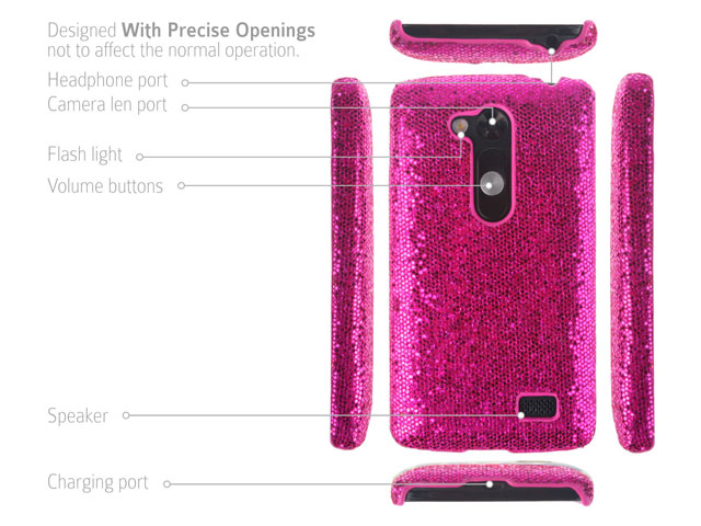 LG L Fino Glitter Plastic Hard Case