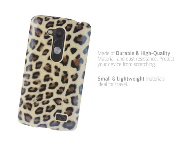 LG L Fino Leopard Skin Back Case