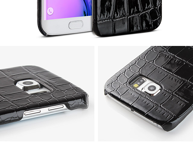 Samsung Galaxy S6 edge Crocodile Leather Back Case