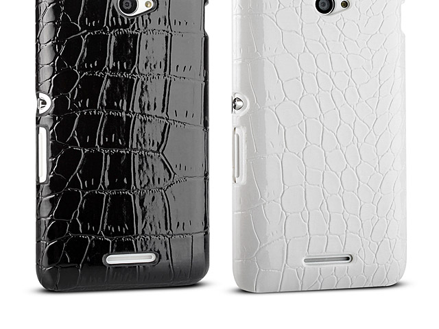 Sony Xperia E4 Crocodile Leather Back Case