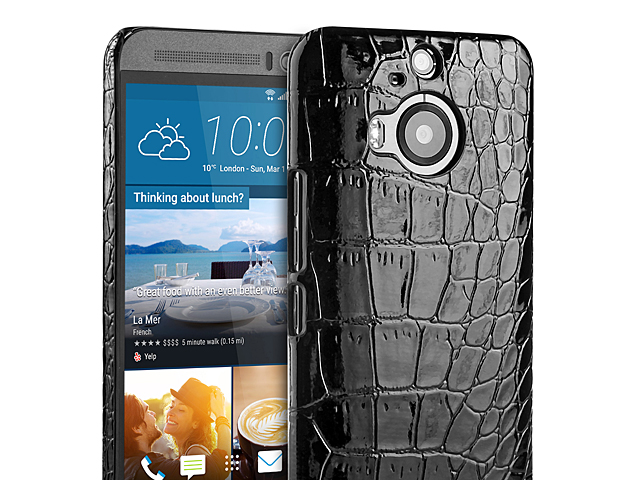HTC One M9+ Crocodile Leather Back Case