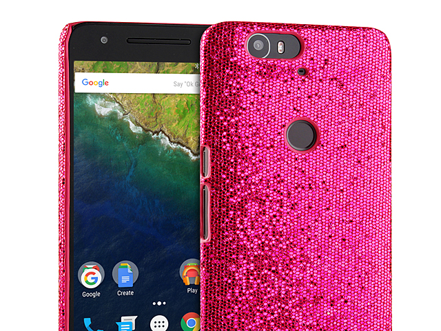 Google Nexus 6P Glitter Plastic Hard Case