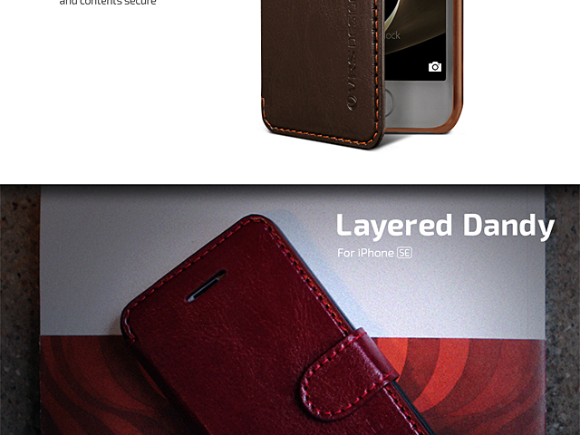 Verus Dandy Layered K Leather Case for iPhone SE