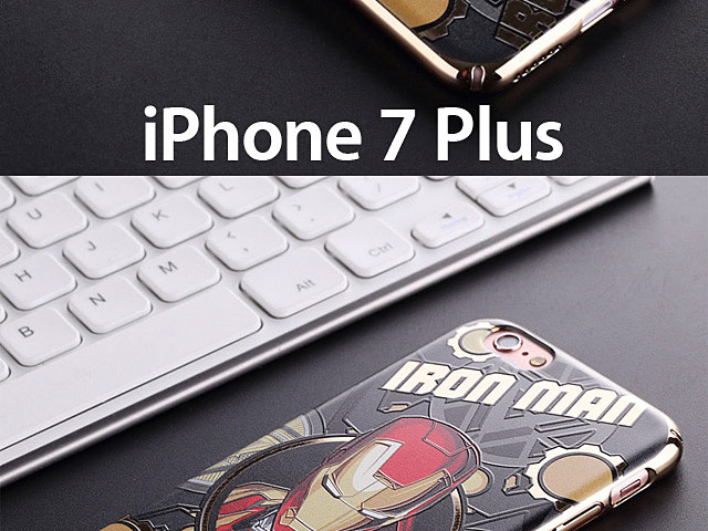 iPhone 7 Plus Iron Man Electroplating Color Carving Case