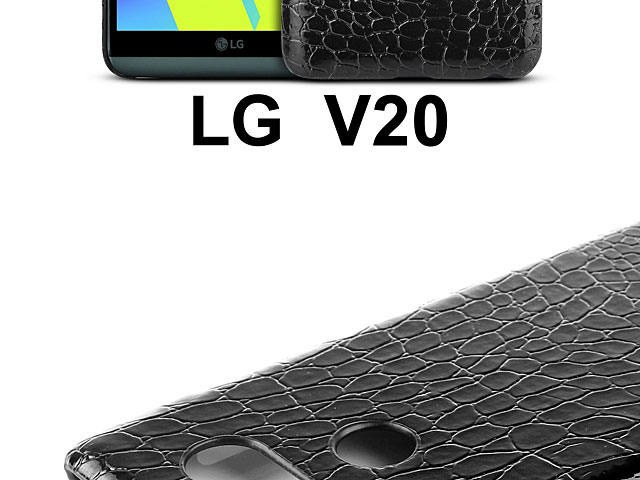 LG V20 Crocodile Leather Back Case