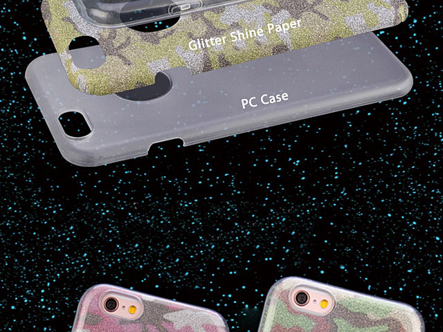 iPhone 6 Plus / 6s Plus Camouflage Glitter Soft Case