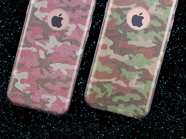 iPhone 7 Plus Camouflage Glitter Soft Case