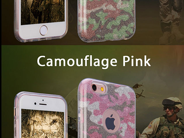 iPhone 7 Plus Camouflage Glitter Soft Case