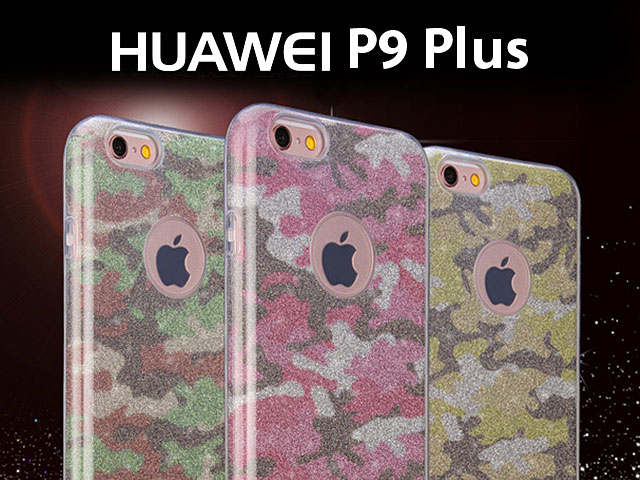 Huawei P9 Plus Camouflage Glitter Soft Case