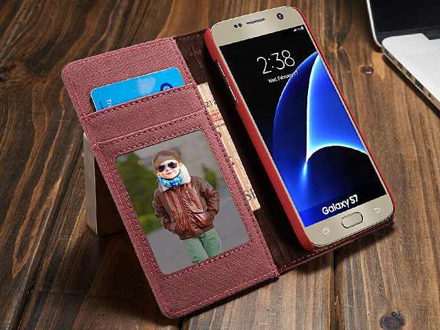 Samsung Galaxy S7 Jeans Leather Wallet Case