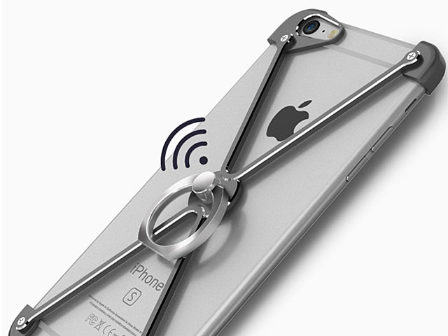 iPhone 6 / 6s Metal X Bumper Case with Finger Ring