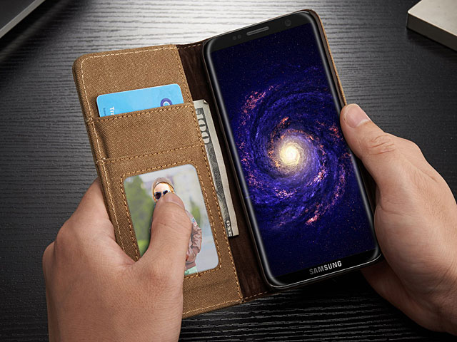 Samsung Galaxy S8+ Jeans Leather Wallet Case