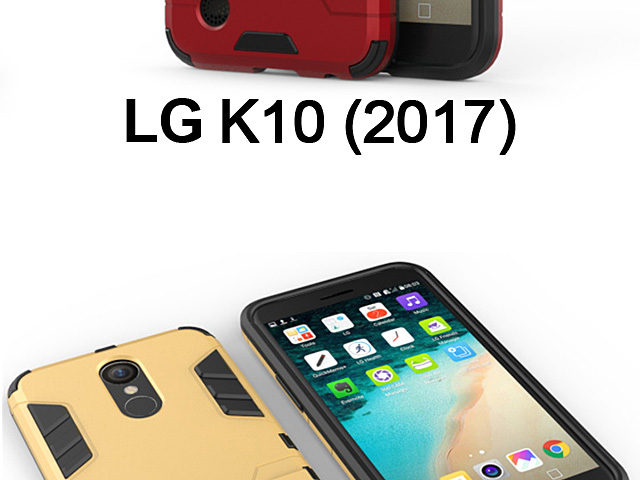 LG K10 (2017) Iron Armor Plastic Case