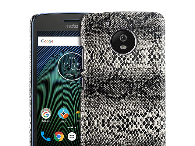 Motorola Moto G5 Plus Faux Snake Skin Back Case