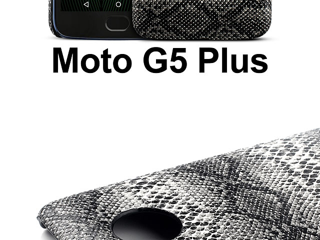 Motorola Moto G5 Plus Faux Snake Skin Back Case