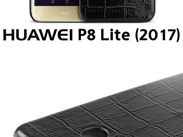 Huawei P8 Lite (2017) Crocodile Leather Back Case