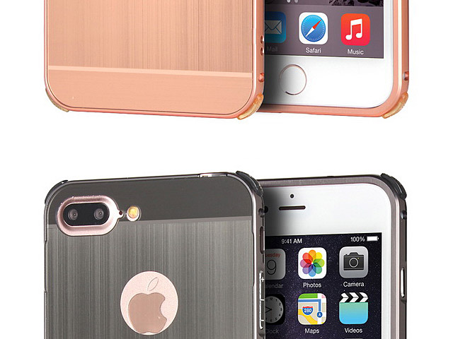 iPhone 7 Plus Metallic Bumper Back Case
