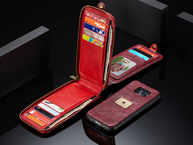 Samsung Galaxy S7 edge Coarse Crack Wallet Flip Leather Case