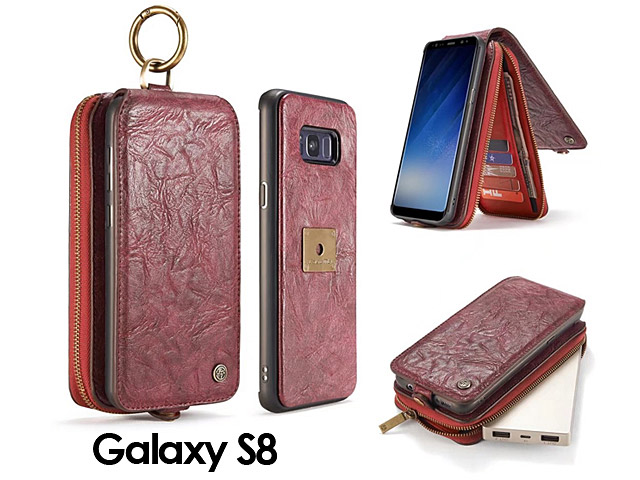 Samsung Galaxy S8 Coarse Crack Wallet Flip Leather Case