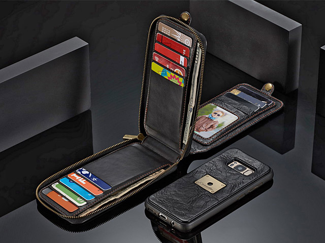 Samsung Galaxy S8+ Coarse Crack Wallet Flip Leather Case