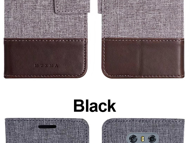 LG G6 Canvas Leather Flip Card Case