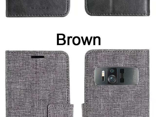 Asus Zenfone AR ZS571KL Canvas Leather Flip Card Case