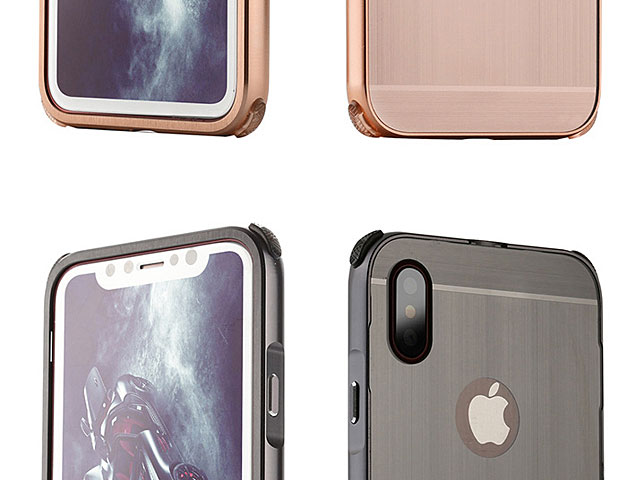 iPhone X Metallic Bumper Back Case
