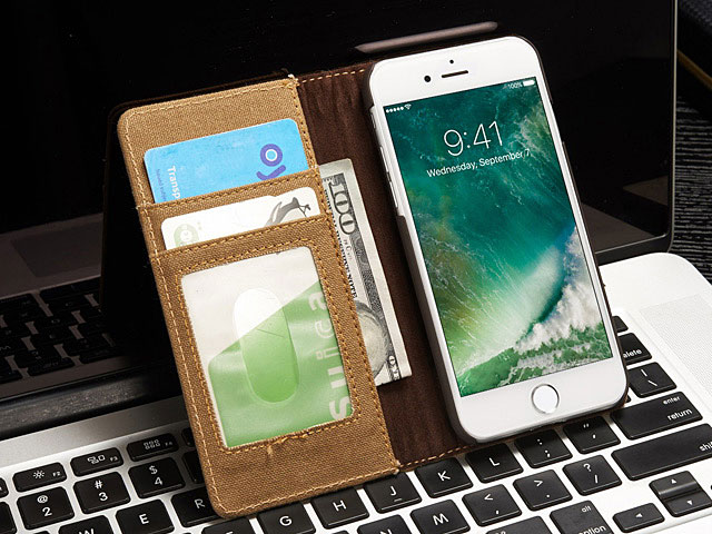 iPhone 8 Jeans Leather Wallet Case