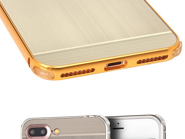 iPhone 8 Plus Metallic Bumper Back Case