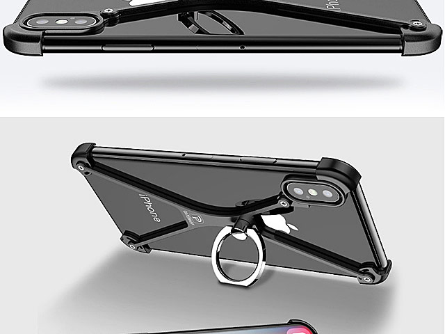 iPhone X Metal X Bumper Case with Finger Ring