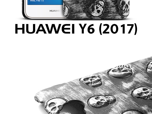 Huawei Y6 (2017) Embossed Skull Back Case