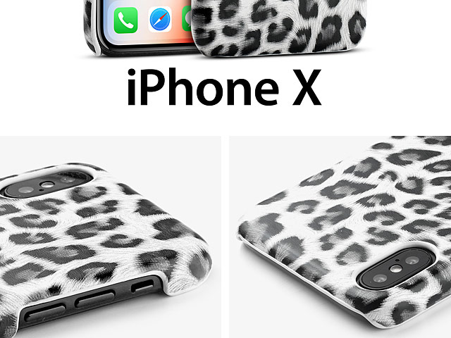 iPhone X Leopard Stripe Back Case
