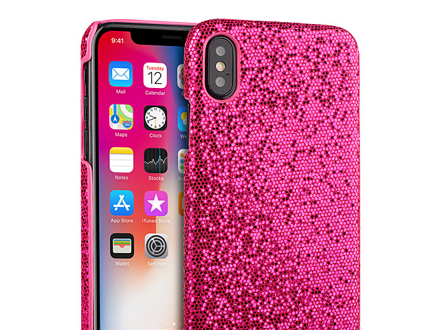 iPhone X Glitter Plastic Hard Case