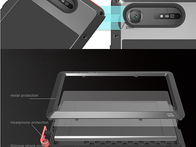 LOVE MEI Sony Xperia XZ1 Powerful Bumper Case