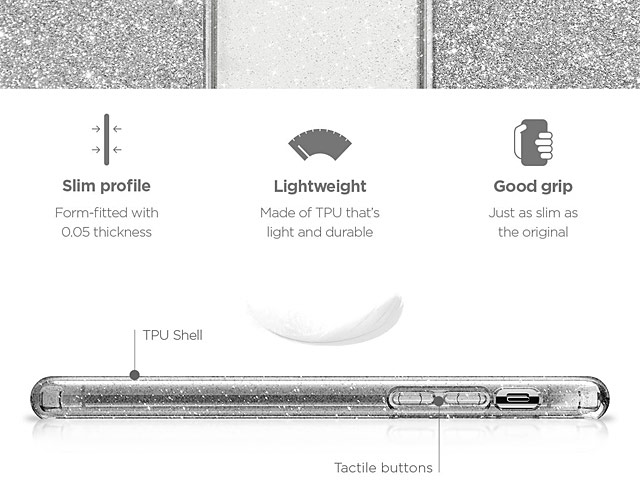 Spigen Liquid Crystal Glitter Soft Case for iPhone X