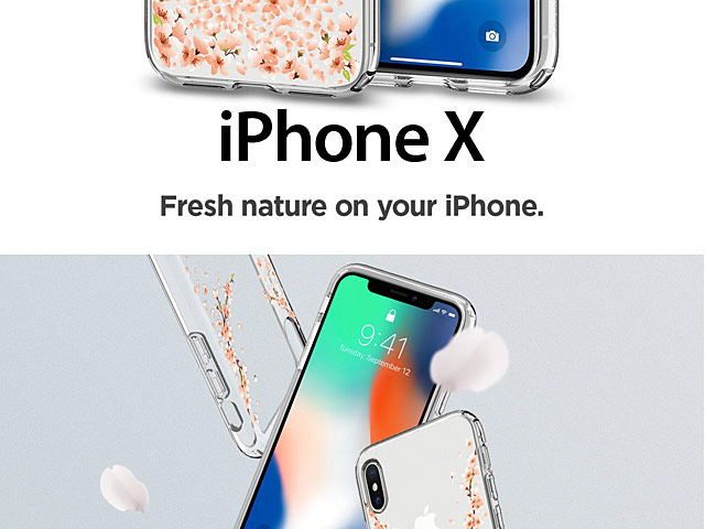 Spigen Liquid Crystal Blossom Soft Case for iPhone X