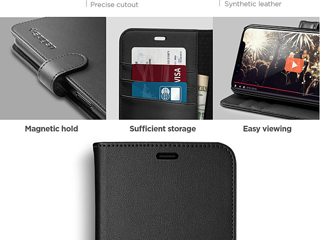 Spigen Wallet S Leather Case for iPhone X