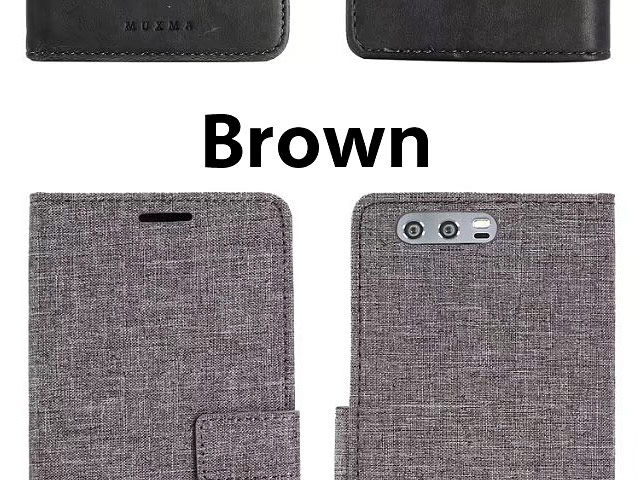 Huawei Honor 9 Canvas Leather Flip Card Case