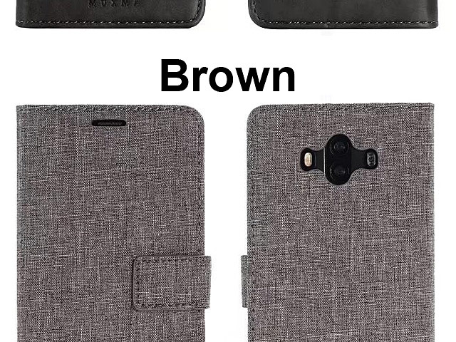 Huawei Mate 10 Canvas Leather Flip Card Case