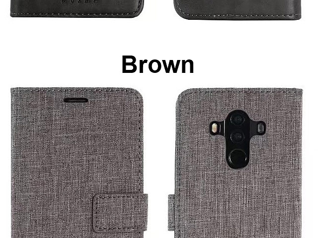 Huawei Mate 10 Pro Canvas Leather Flip Card Case